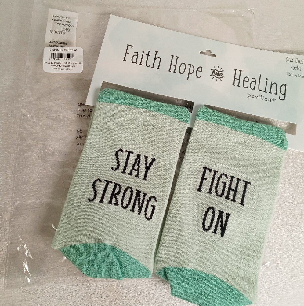 WOMEN'S S/M Crew Socks Faith Hope Healing Inspirational Novelty Gift Present